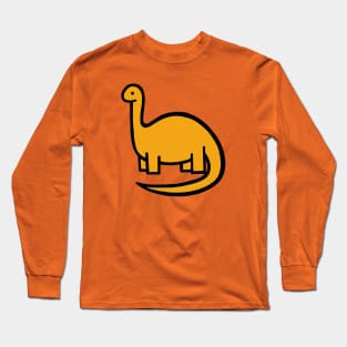 Sunshine Mustard Yellow Dinosaur Long Sleeve T-Shirt